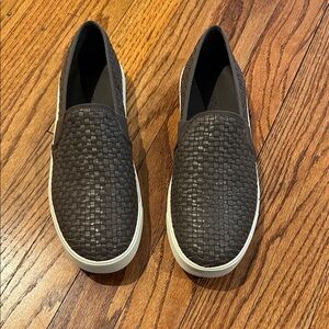 Vince Woven Slip-On Sneakers - grey